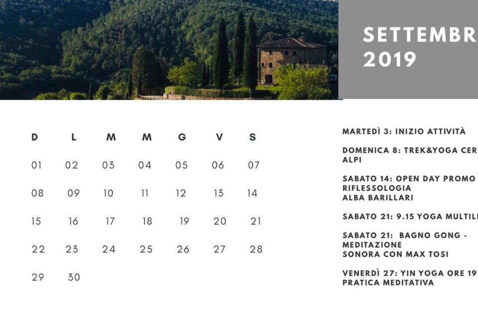 Tutti gli eventi di Settembre 2019