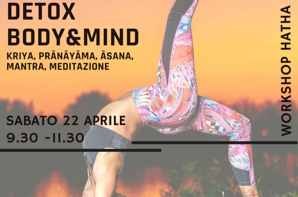 Workshop Hatha Raja Vinyasa DETOX BODY&MIND sabato 22 aprile – NARAYANA Reggio Emilia