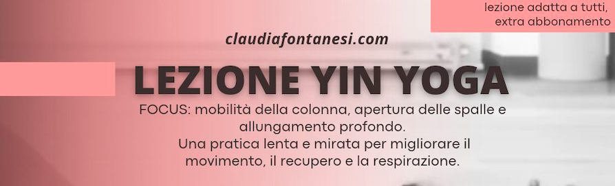 YIN YOGA – VENERDÌ 13 NOVEMBRE, PALESTRA KINESIS